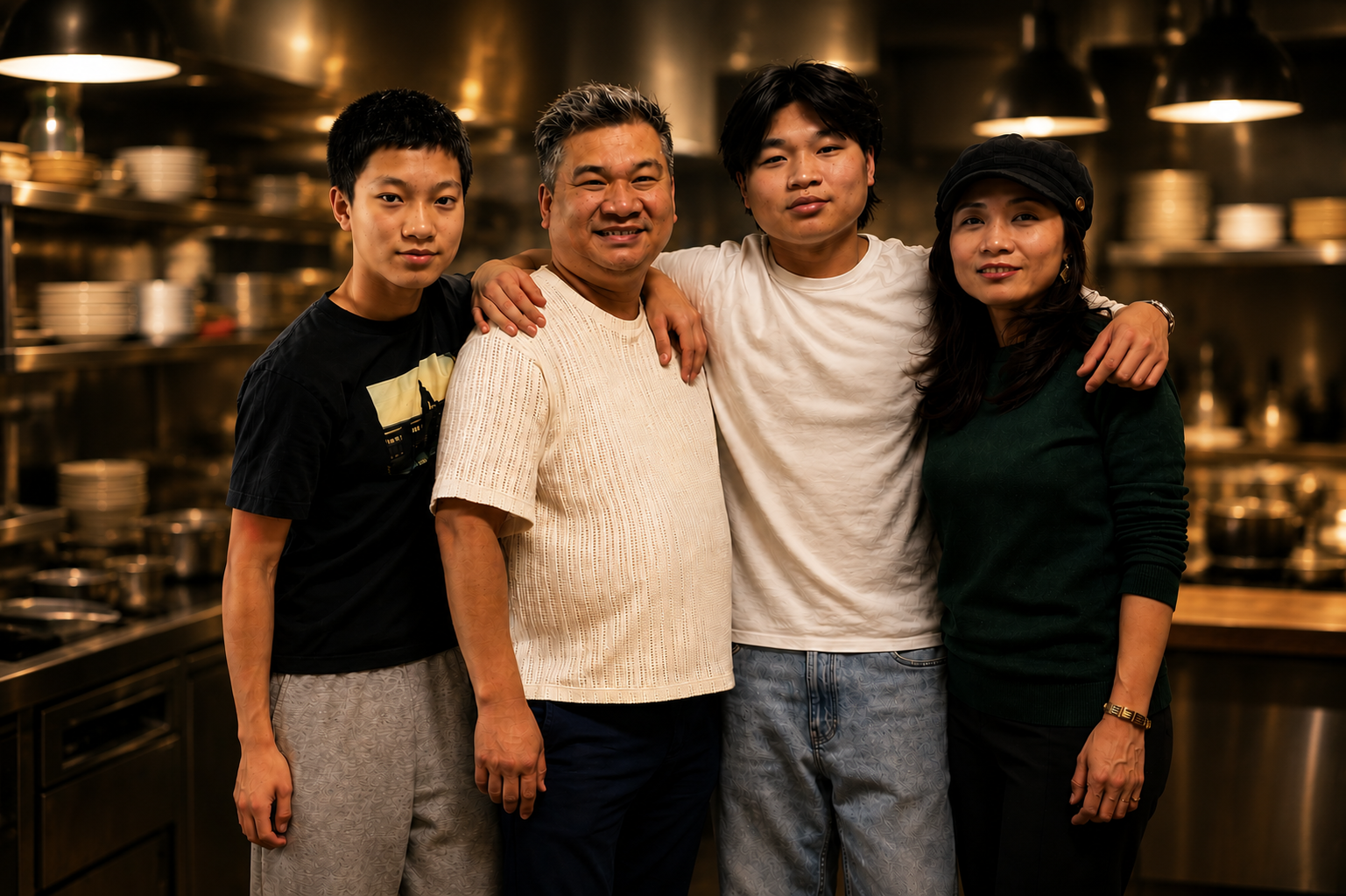 Chef Alex Tran family